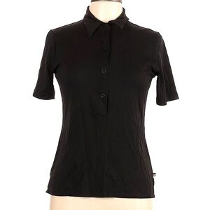 Polo Ralph Lauren black polo style top - large